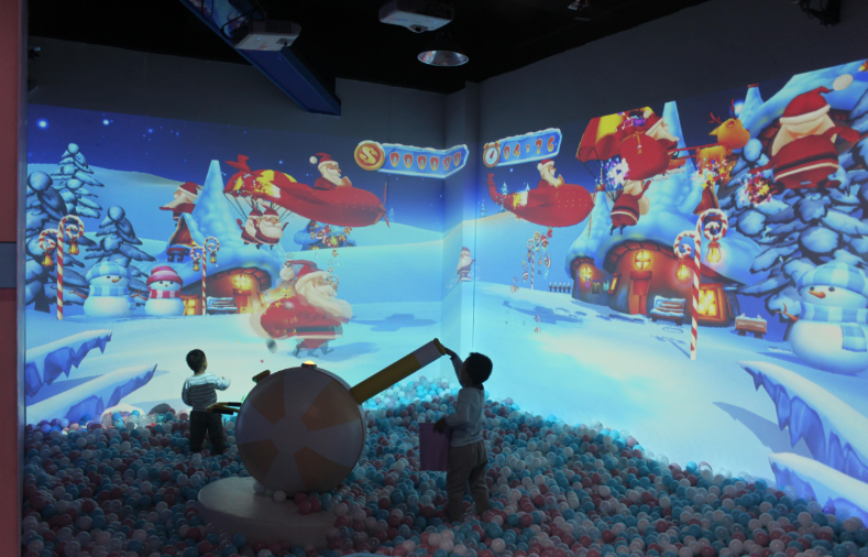 現代展廳設計中墻面互動投影游戲的優勢插圖